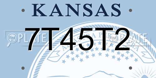 7T45T2 Kansas License Plate