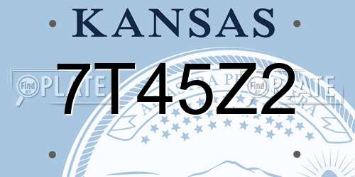 7T45Z2 Kansas License Plate