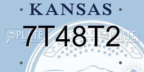 7T48T2 Kansas License Plate
