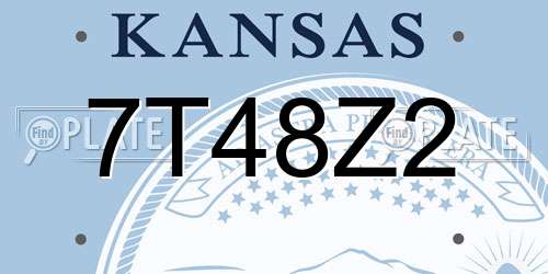 7T48Z2 Kansas License Plate