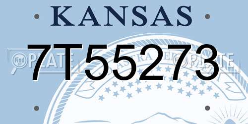 7T55273 Kansas License Plate