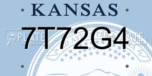 7T72G4 Kansas License Plate