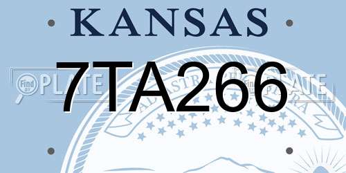 7TA266 Kansas License Plate