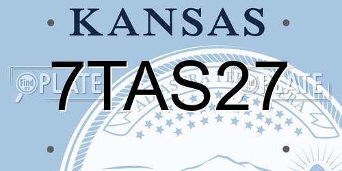 7TAS27 Kansas License Plate