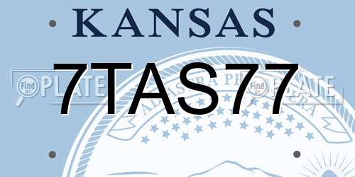 7TAS77 Kansas License Plate