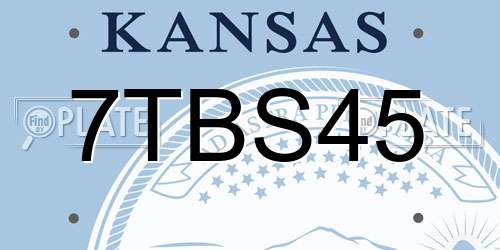 7TBS45 Kansas License Plate