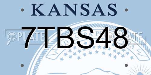7TBS48 Kansas License Plate