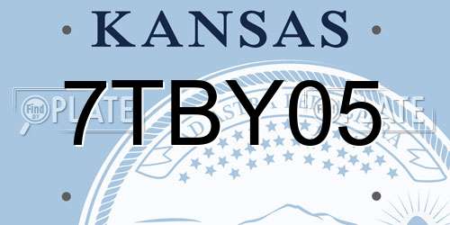 7TBY05 Kansas License Plate