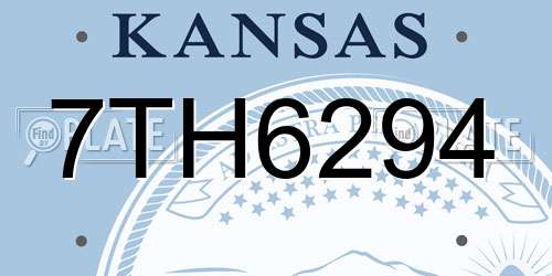 7TH6294 Kansas License Plate