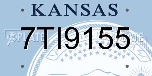 7TI9155 Kansas License Plate