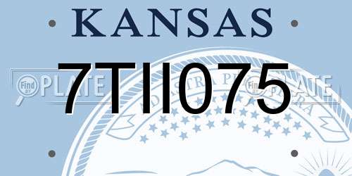 7TII075 Kansas License Plate