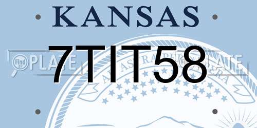 7TIT58 Kansas License Plate