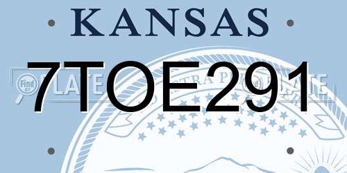 7TOE291 Kansas License Plate