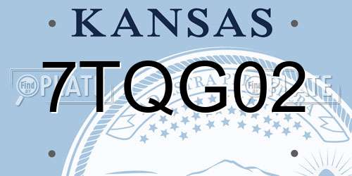7TQG02 Kansas License Plate