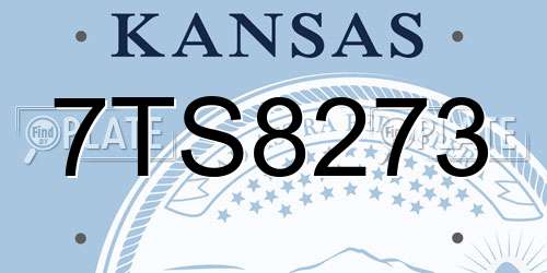 7TS8273 Kansas License Plate