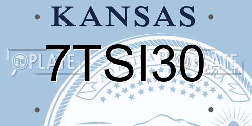 7TSI30 Kansas License Plate
