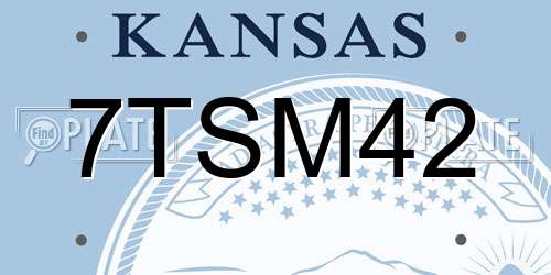 7TSM42 Kansas License Plate