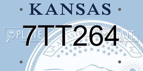 7TT264 Kansas License Plate