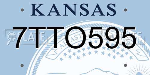 7TTO595 Kansas License Plate