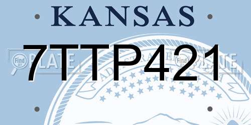 7TTP421 Kansas License Plate