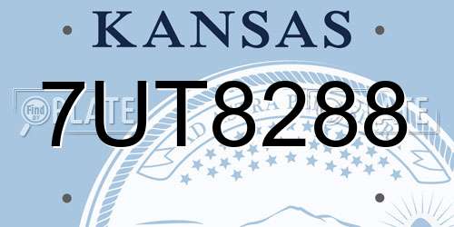 7UT8288 Kansas License Plate
