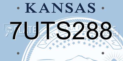7UTS288 Kansas License Plate