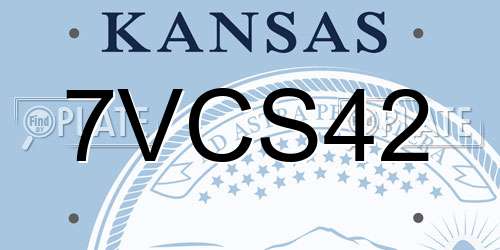 7VCS42 Kansas License Plate