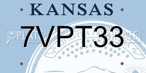 7VPT33 Kansas License Plate