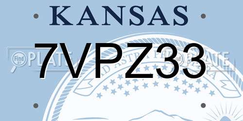 7VPZ33 Kansas License Plate