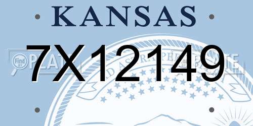 7X12149 Kansas License Plate
