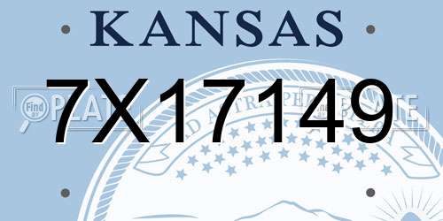 7X17149 Kansas License Plate