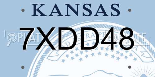 7XDD48 Kansas License Plate
