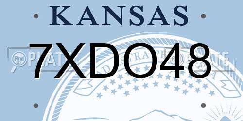 7XDO48 Kansas License Plate