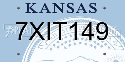 7XIT149 Kansas License Plate
