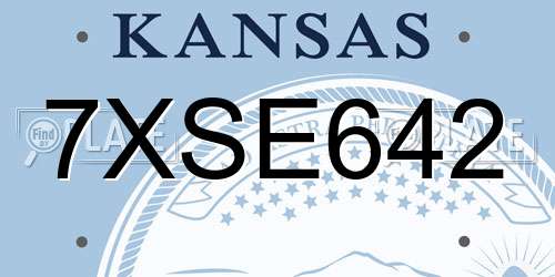 7XSE642 Kansas License Plate