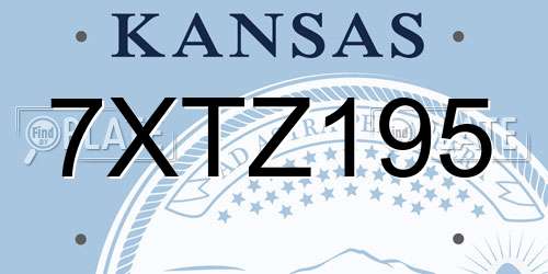 7XTZ195 Kansas License Plate
