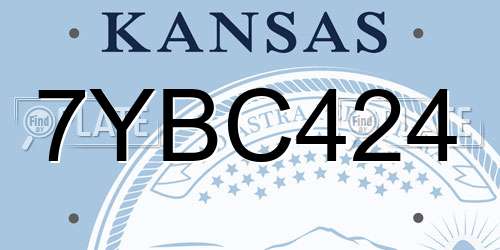 7YBC424 Kansas License Plate
