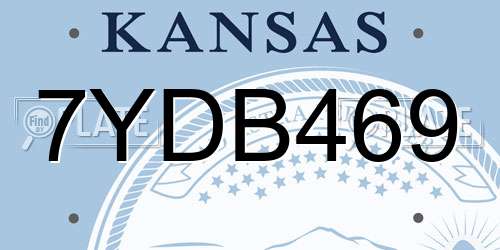 7YDB469 Kansas License Plate
