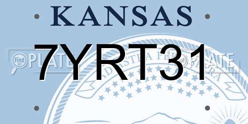 7YRT31 Kansas License Plate
