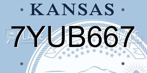 7YUB667 Kansas License Plate