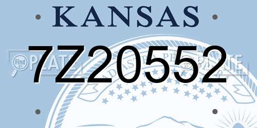 7Z20552 Kansas License Plate