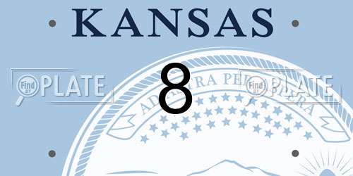8 Kansas License Plate