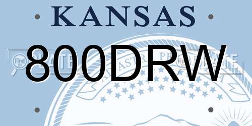 800DRW Kansas License Plate