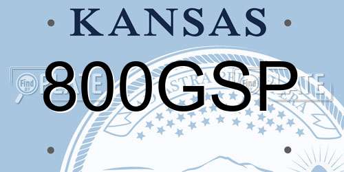 800GSP Kansas License Plate
