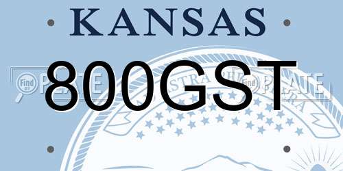 800GST Kansas License Plate