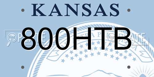 800HTB Kansas License Plate