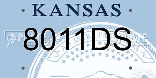 8011DS Kansas License Plate