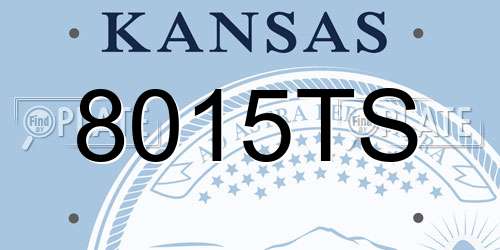 8015TS Kansas License Plate