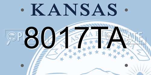 8017TA Kansas License Plate
