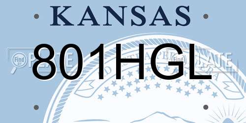 801HGL Kansas License Plate